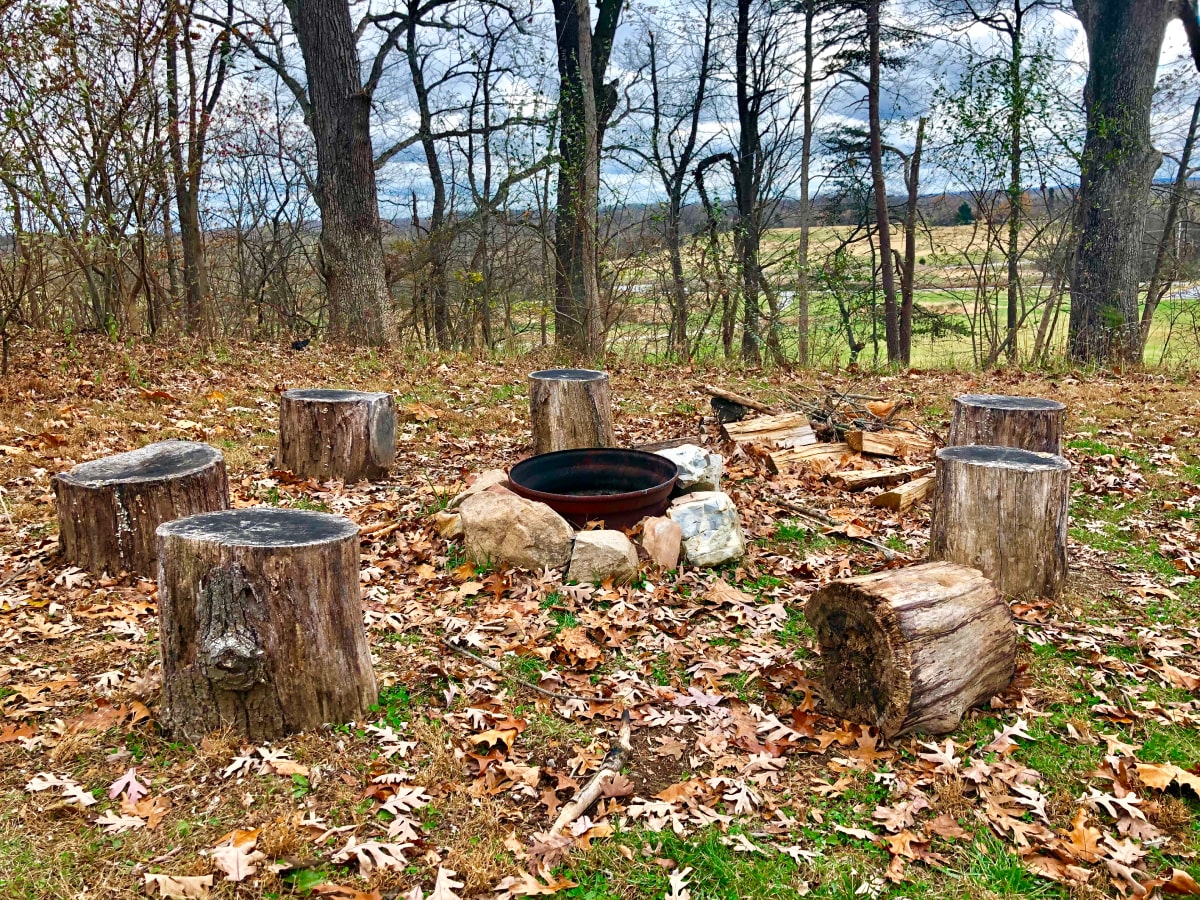 fire pit at vacation rental property in harpers ferry west virginia