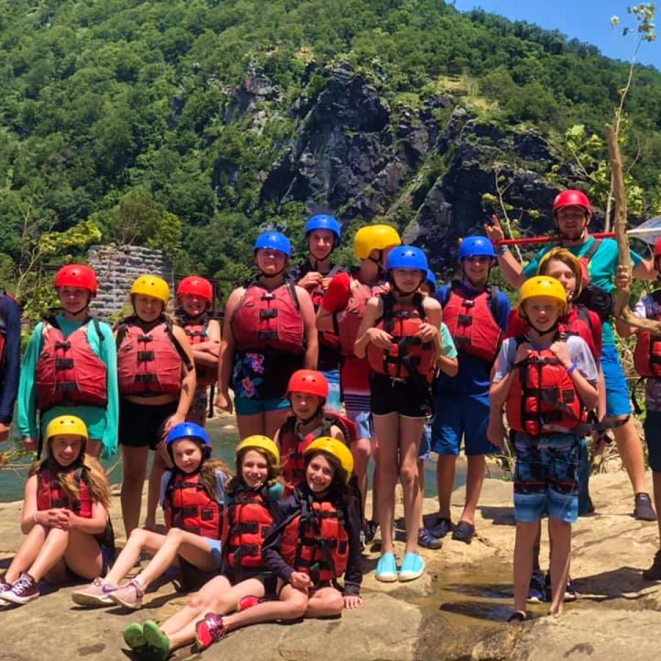 Kids at Outdoor Adventure Camp offered by River Riders